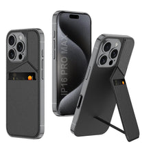 Load image into Gallery viewer, Ultra Thin Leather Card Holder and Magnetic Bracket With Kickstand Case- iPhone