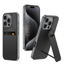 Load image into Gallery viewer, Ultra Thin Leather Card Holder and Magnetic Bracket With Kickstand Case- iPhone