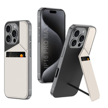 Load image into Gallery viewer, Ultra Thin Leather Card Holder and Magnetic Bracket With Kickstand Case- iPhone