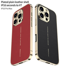 Load image into Gallery viewer, Luxury Leather Golden Camera Case - iPhone