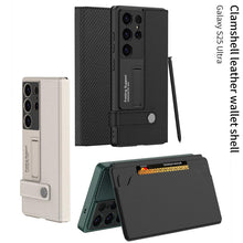 Load image into Gallery viewer, Business Leather Flip Stand Case For Galaxy S25 Ultra