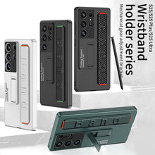 Load image into Gallery viewer, Elastic Wrist-Band Holder With Kick-Stand Case For Galaxy S25 Ultra
