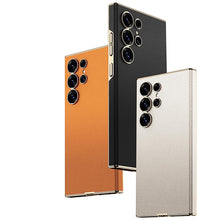 Load image into Gallery viewer, Golden Plating Leather Phone Case- Samsung