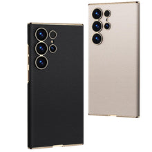 Load image into Gallery viewer, Golden Plating Leather Phone Case- Samsung