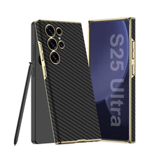 Load image into Gallery viewer, Golden Plating Leather Phone Case- Samsung