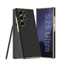 Load image into Gallery viewer, Golden Plating Leather Phone Case- Samsung