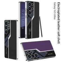 Load image into Gallery viewer, Electroplated Leather Classic Pro Case For Galaxy S25 Ultra