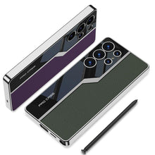 Load image into Gallery viewer, Electroplated Leather Classic Pro Case For Galaxy S25 Ultra