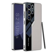 Load image into Gallery viewer, Electroplated Leather Classic Pro Case For Galaxy S25 Ultra