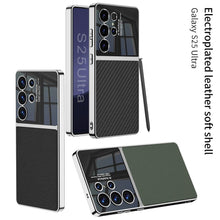 Load image into Gallery viewer, Electroplated Leather Duo Tone Frosted Case For Galaxy S25 Ultra
