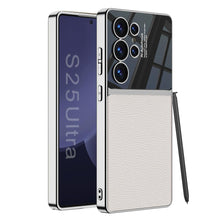 Load image into Gallery viewer, Electroplated Leather Duo Tone Frosted Case For Galaxy S25 Ultra