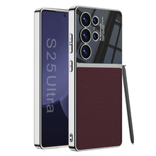 Load image into Gallery viewer, Electroplated Leather Duo Tone Frosted Case For Galaxy S25 Ultra
