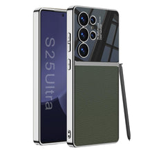Load image into Gallery viewer, Electroplated Leather Duo Tone Frosted Case For Galaxy S25 Ultra