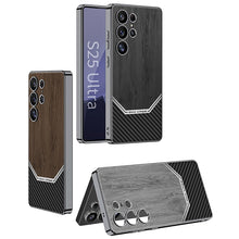 Load image into Gallery viewer, Premium Leather Wood Grain Texture Case - Samsung