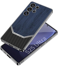 Load image into Gallery viewer, Premium Leather Wood Grain Texture Case - Samsung