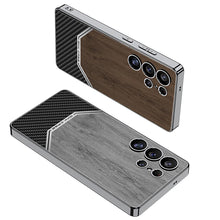Load image into Gallery viewer, Premium Leather Wood Grain Texture Case - Samsung