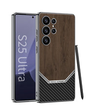 Load image into Gallery viewer, Premium Leather Wood Grain Texture Case - Samsung