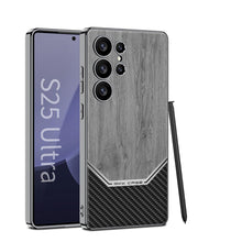 Load image into Gallery viewer, Premium Leather Wood Grain Texture Case - Samsung