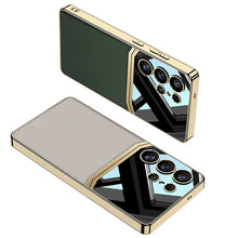 Load image into Gallery viewer, Royal Gold Plated Leather Carbon Fiber Case- Samsung