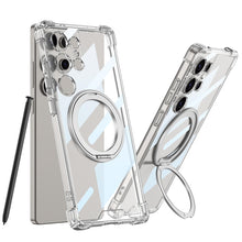 Load image into Gallery viewer, Elegant Transparent Magnetic Magsafe Kickstand Case- Samsung