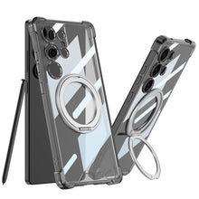 Load image into Gallery viewer, Elegant Transparent Magnetic Magsafe Kickstand Case- Samsung