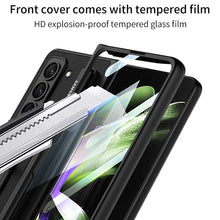 Load image into Gallery viewer, Leather Case With Bracket & Pen Slot For Galaxy Z Fold 5