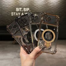 Load image into Gallery viewer, Elegant Transparent Stand Case - iPhone