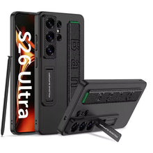 Load image into Gallery viewer, Elastic Wrist-Band Holder With Kick-Stand Case For Galaxy S26 Ultra