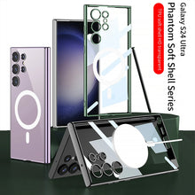 Load image into Gallery viewer, Transparent Magnetic Wireless Charging Case For Galaxy S24 Ultra