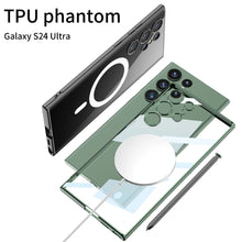 Load image into Gallery viewer, Transparent Magnetic Wireless Charging Case For Galaxy S24 Ultra