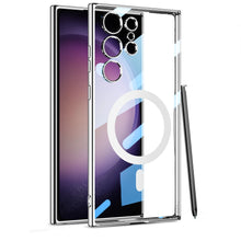 Load image into Gallery viewer, Transparent Magnetic Wireless Charging Case For Galaxy S24 Ultra