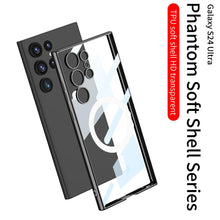 Load image into Gallery viewer, Transparent Magnetic Wireless Charging Case For Galaxy S24 Ultra