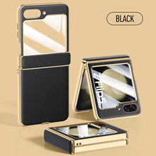 Load image into Gallery viewer, Leather Case With Hinge Protection For Samsung Galaxy Z Flip 5