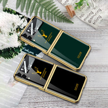Load image into Gallery viewer, Samsung Galaxy Z Flip 4 Deer Pattern Glass Case