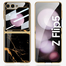 Load image into Gallery viewer, Marble Glass Case For Galaxy Z Flip5