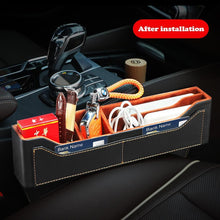 Load image into Gallery viewer, Leather Car Seat Gap Box Organizer Console Side Seat Crevice Storage Accessories