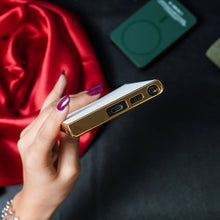 Load image into Gallery viewer, Royal Gold Plated Luxury Leather Case For S24 Ultra