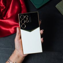 Load image into Gallery viewer, Royal Gold Plated Luxury Leather Case For S24 Ultra