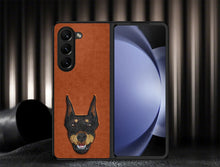 Load image into Gallery viewer, Racquet Club’s Curtis(Dog) Series Embroided Phone Case For Galaxy FOLD 5