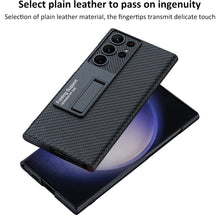 Load image into Gallery viewer, Galaxy S24 Ultra Protective Standing Leather Cover With S Pen Slot