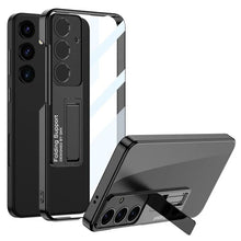Load image into Gallery viewer, Crystal Clear Electroplated Kickstand Case for Galaxy S24