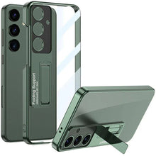 Load image into Gallery viewer, Crystal Clear Electroplated Kickstand Case for Galaxy S24