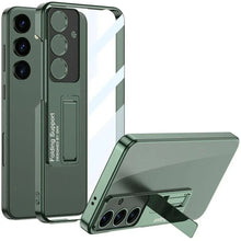 Load image into Gallery viewer, Crystal Clear Electroplated Kickstand Case for Galaxy S25
