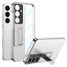 Load image into Gallery viewer, Crystal Clear Electroplated Kickstand Case for Galaxy S24