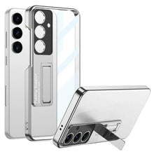Load image into Gallery viewer, Crystal Clear Electroplated Kickstand Case for Galaxy S25