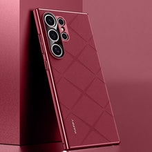 Load image into Gallery viewer, Luxury Plain Leather + Camera Lens Protector Case - Galaxy S25 Series