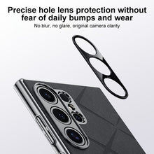 Load image into Gallery viewer, Luxury Plain Leather + Camera Lens Protector Case - Galaxy S25 Series