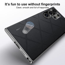 Load image into Gallery viewer, Luxury Plain Leather + Camera Lens Protector Case - Galaxy S25 Series