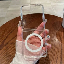 Load image into Gallery viewer, Galaxy Z Flip 6 Slim Magnetic MagSafe Transparent Case