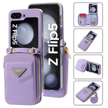 Load image into Gallery viewer, Leather Crossbody Wallet CASase For Z Flip 5